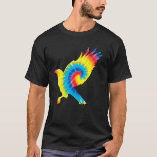 Camiseta Tie Dye Hawk Rainbow Print Falcon Bird Hippie Pez