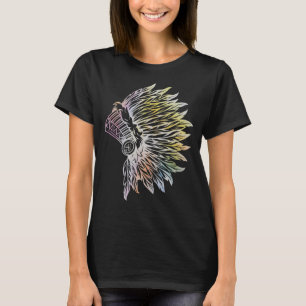 CAMISETA TIE DYE HEADDRESS NATIVE AMERICAN INDIAN TRADICION