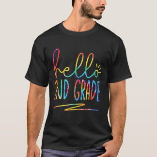 Camiseta Tie Dye Hello 2Nd Second Grade Back To School Firs