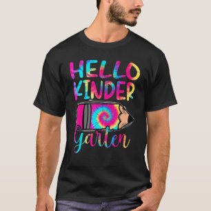 Camiseta Tie Dye Hello Kindergarten Primer día de escuela B