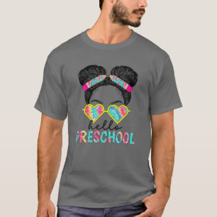 Camiseta Tie Dye Hello Pequeña Miss De Preescolar Regresand