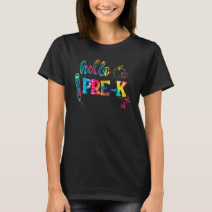 Camiseta Tie Dye Hello Pre K First Day Teacher Co