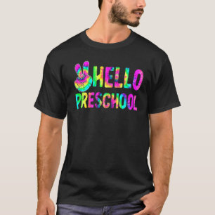 Camiseta Tie Dye Hello Preescolar De Vuelta A La Escuela De