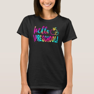Camiseta Tie Dye Hello Preescolar De Vuelta Al Maestra Esco
