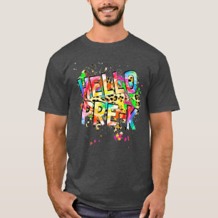 Camiseta Tie Dye Hello PreK Teacher Kids First Day of Schoo
