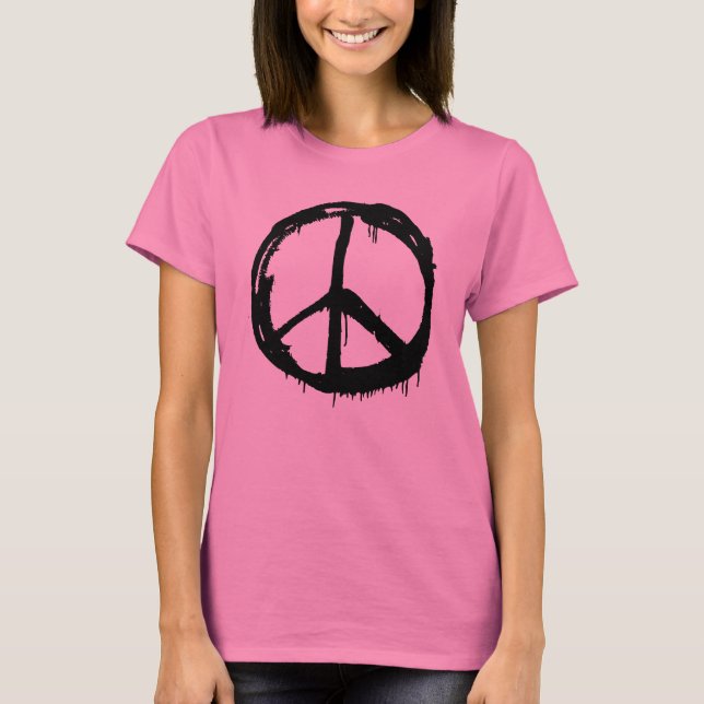Camiseta Tie Dye Hippy Peace Retro Mano colorida Boho (Anverso)