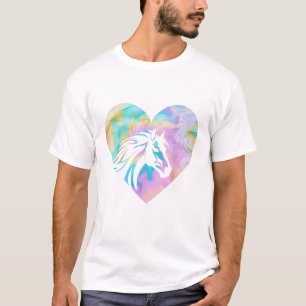 Camiseta Tie Dye Horse Hearse Shaped Animal Lover Horseback