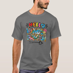 Camiseta Tie Dye Leopard Hello Kindergarten , Back To Schoo
