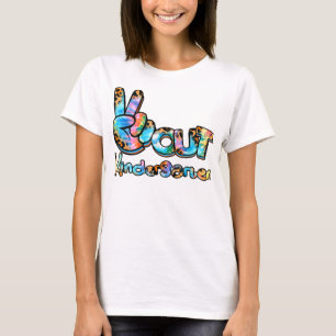 Camiseta Tie Dye leopard Peace Out Kindergarten Primer Día
