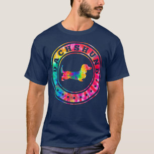 Camiseta Tie Dye Long Hair Dachshund Perro Mamá Papá Pet Lo