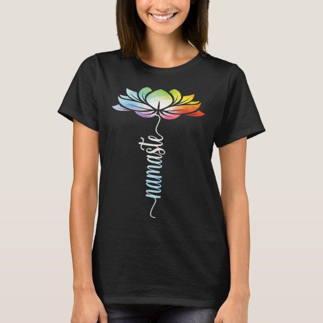Camiseta Tie Dye Lotus Flower Yoga Zen Meditation Namaste (Anverso)