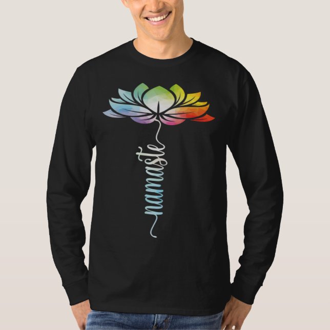 Camiseta Tie Dye Lotus Flower Yoga Zen Meditation Namaste (Anverso)