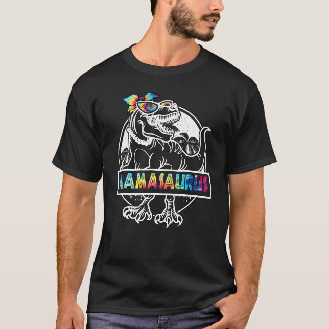 Camiseta Tie Dye Mamasaurus Dinosaur T Rex Mama Mami Mothe (Anverso)