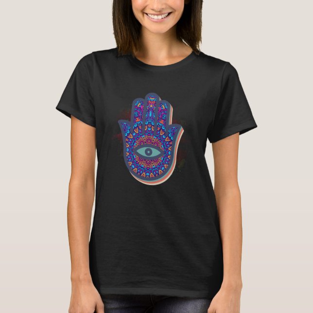 Camiseta Tie Dye Mandala Namaste Hand Yoga Zen Meditación P (Anverso)
