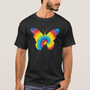 Camiseta Tie Dye Mariposa Arcoiris Ringlet Hippie Pea