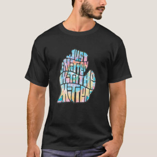 Camiseta Tie Dye Michigan Native Smitten with the Mitten T