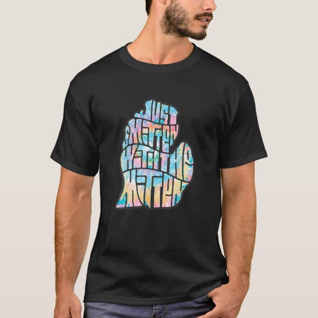 Camiseta Tie Dye Michigan Native Smitten with the Mitten T (Anverso)