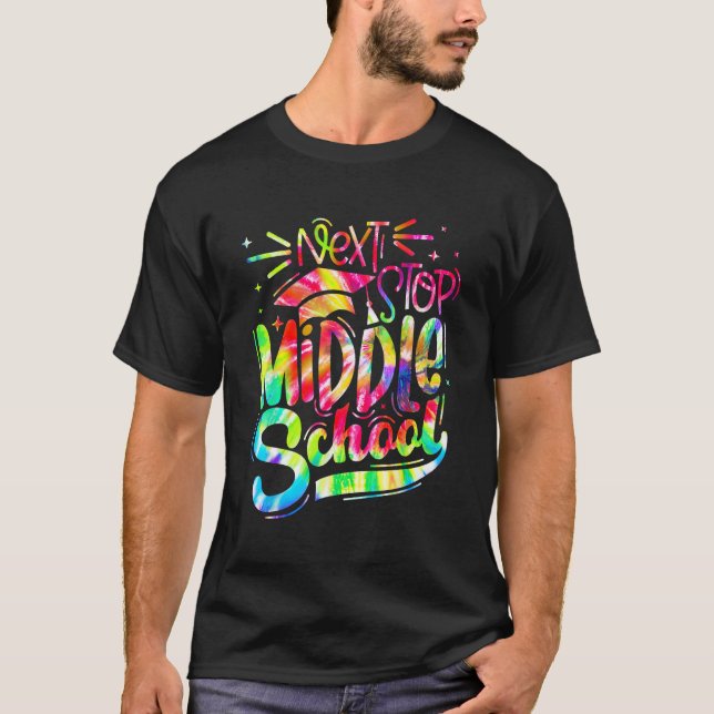 Camiseta Tie Dye Next Stop Middle School Graduación 5Gr (Anverso)