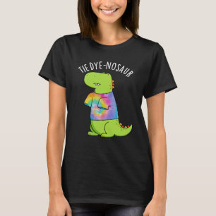 Camiseta Tie-dye-nosaur Funny Dinosaur Pun Dark BG