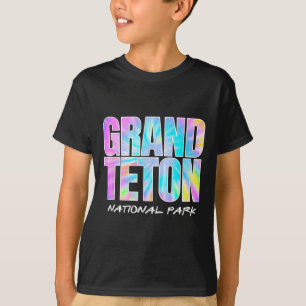 Camiseta Tie Dye Parque Nacional Grand Teton Wyoming Niños