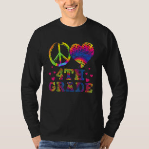 Camiseta Tie Dye Paz Amor 4to Grado Profesor Estud