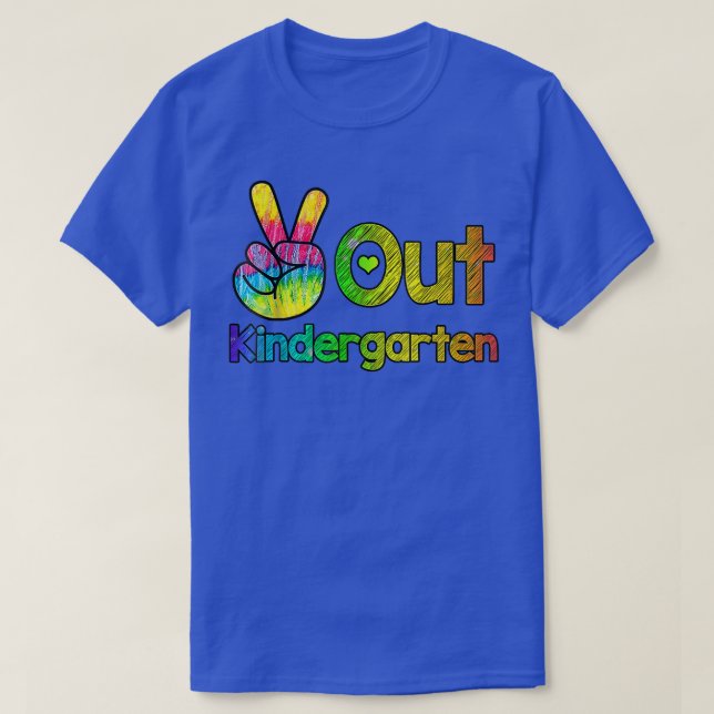 Camiseta Tie Dye Peace Out Kindergarten Graduation Class 20 (Diseño del anverso)