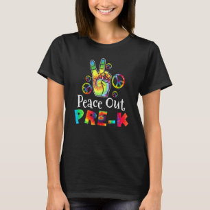 Camiseta Tie Dye Peace Out Pre K El Último Día Del Verano E