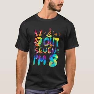 Camiseta Tie Dye Peace Out Seven I’s 8th Birthd (Siete años