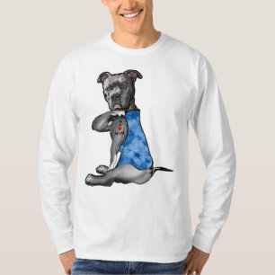 Camiseta Tie Dye PitBull - Amo a mamá Pitbull Tattoo Madre