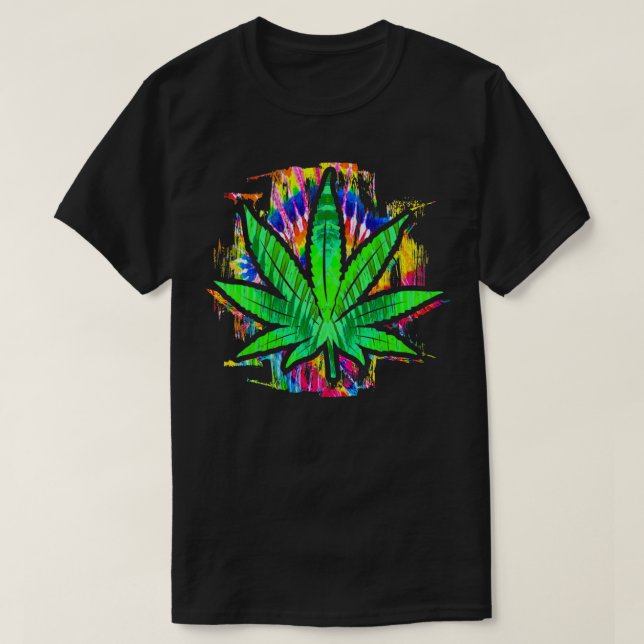 Camiseta Tie Dye Pot Pothead Fumar Alga Hippie Sto (Diseño del anverso)