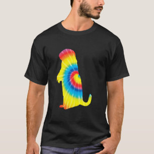 Camiseta Tie Dye Prairie Perro Arcoiris Imprimir Rodent Hip