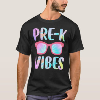 Camiseta Tie Dye Pre K Vibes Pre K Squad 1º Día De La Escue