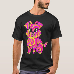 Camiseta Tie Dye Psicodélico Perro Perro propietario Perro