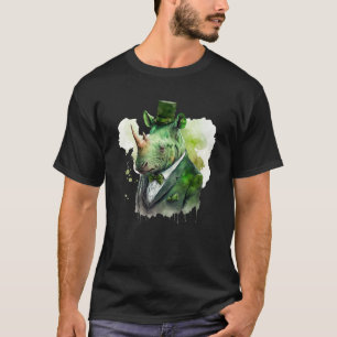 Camiseta Tie Dye Rhino Tuxedo Leprechaun Gorra St Patrick's