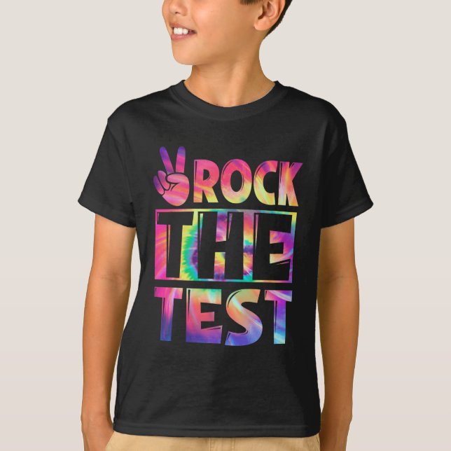 Camiseta Tie Dye Rock The Test Happy Testing Day Profesor L (Anverso)