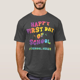 Camiseta Tie Dye School Nurse Happy First Day Back To Schoo