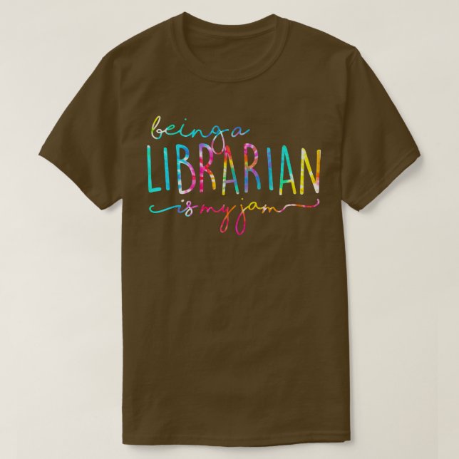 Camiseta Tie Dye Ser Bibliotecario es mi juego de leer libr (Diseño del anverso)