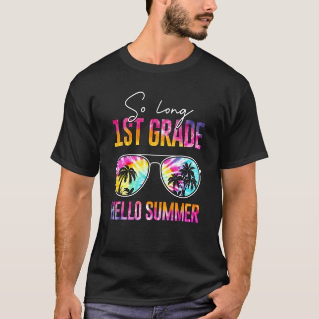 Camiseta Tie Dye So Long 1º Grado Hola Verano El Último Día (Anverso)