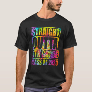 Camiseta Tie Dye Straight Outta 8º Graduado Graduado 2023