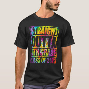 Camiseta Tie Dye Straight Outta 8th Grade Boy 2023 Graduat
