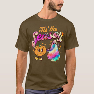 Camiseta Tie Dye Tis' La Calabaza De Temporada Y Halloween 