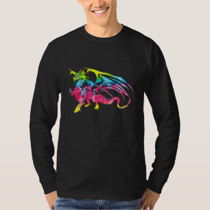 Camiseta Tie Dye Trippy Zodiac Dragon Fantasía Mítica Crea