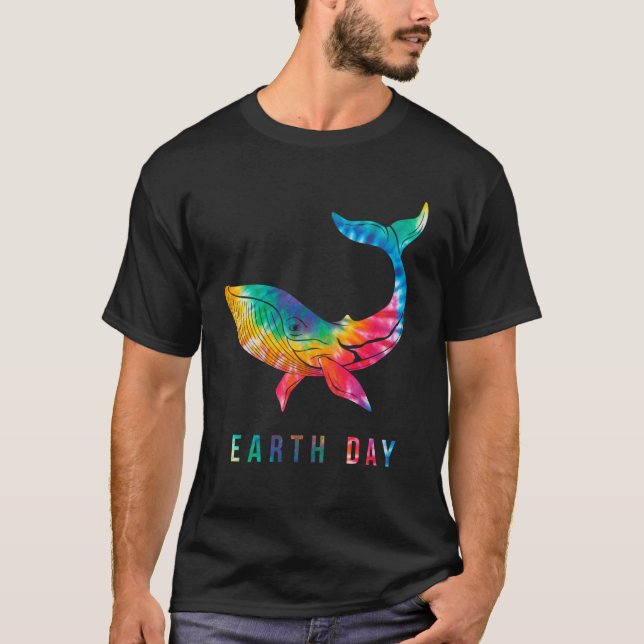 Camiseta Tie Dye Whale Earth Day 2020 Costume Environment (Anverso)