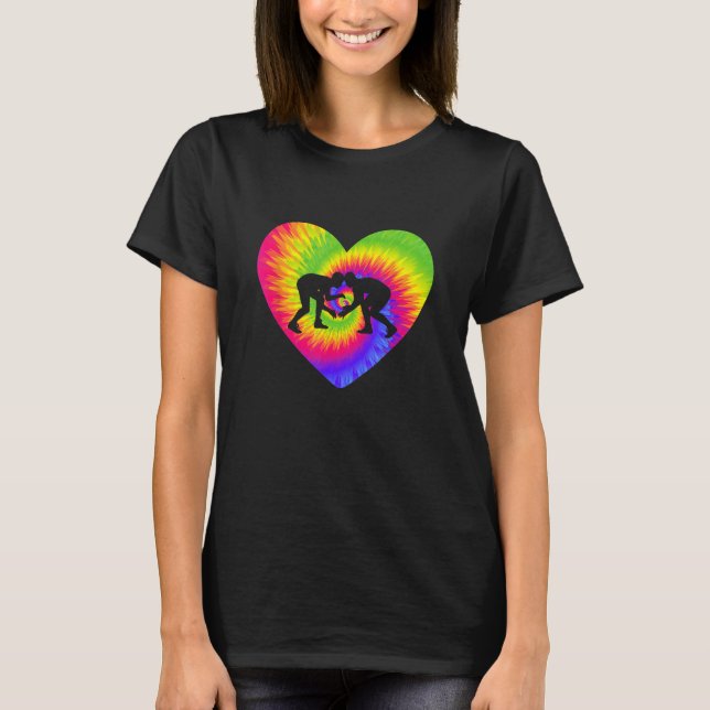 Camiseta Tie Dye Wrestler Heart Pro Wrestler (Anverso)