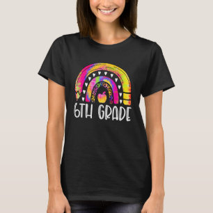 Camiseta Tiedye de arcoíris de leopardo de 6to grado para m