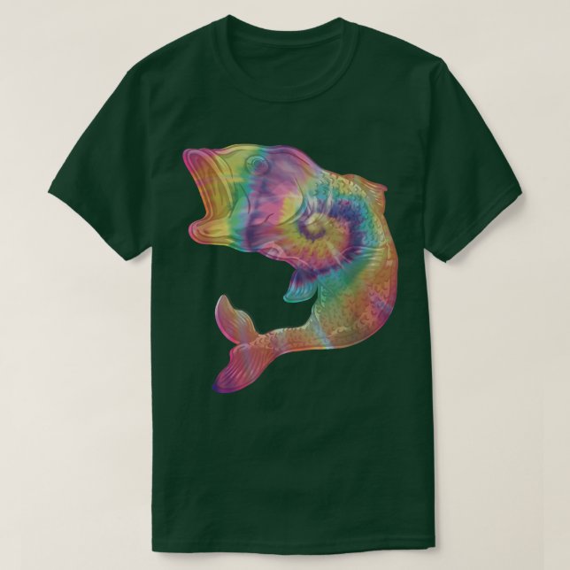 Camiseta TieDye Gracioso Fish Jam, Disfraz Para Fath Pescad (Diseño del anverso)
