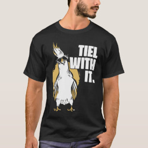 Camiseta Tiel de Cockatiel con su Guay gafas de sol pájaro 