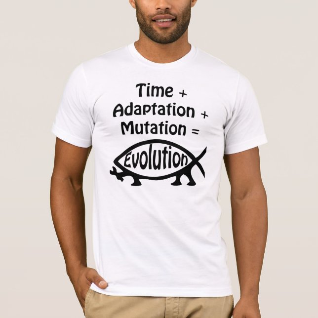 Camiseta Tiempo + Adaptación + Mutación = evolución (Anverso)