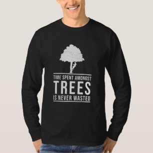 Camiseta Tiempo Arborisco Gastado Entre Árboles Graciosos S