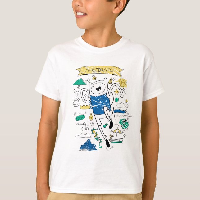 Camiseta Tiempo de aventura | Esbozo finn "Algebraic" (Anverso)